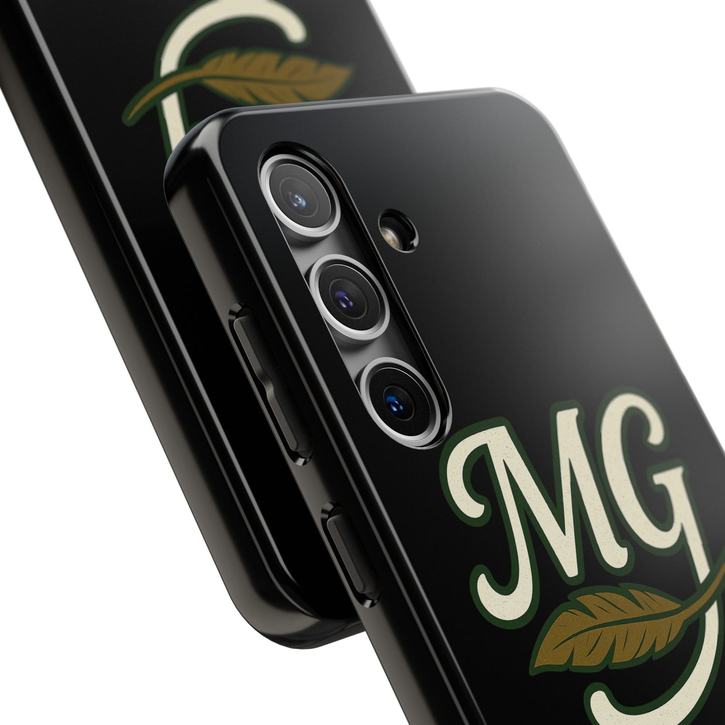 MG Leaf Light Logo Tough Phone Case — Protective Retro Monogram Phone Case