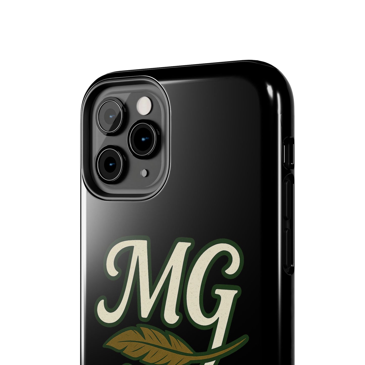 MG Leaf Light Logo Tough Phone Case — Protective Retro Monogram Phone Case