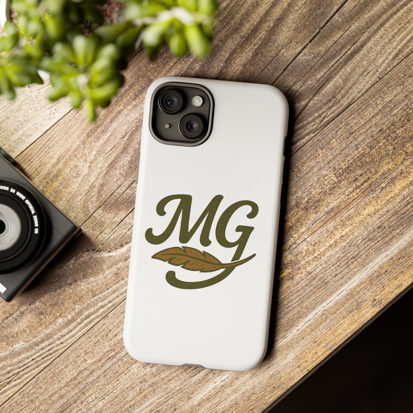 MG Leaf Tough Phone Case — Monogram Protective Phone Cover